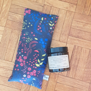 Coffret relaxation coussin pour les yeux bougie